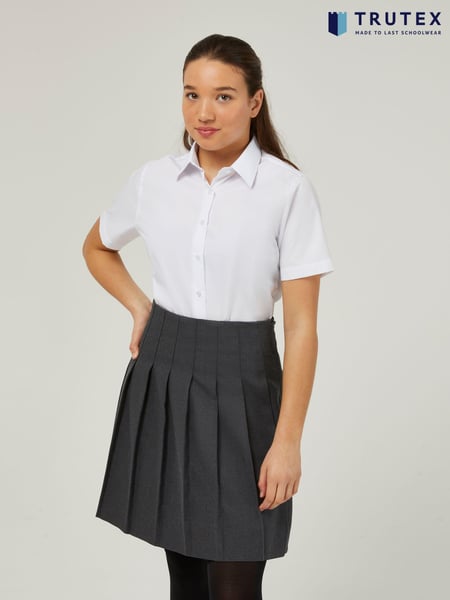 Trutex White Regular Fit Short Sleeve 2 Pack School Shirts (B78522) | € 34 - € 37