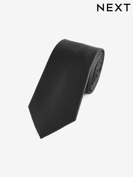 Black Slim Textured Tie (B78901) | € 9