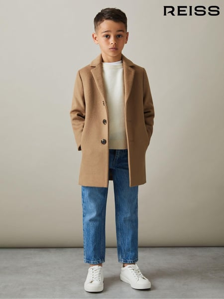Reiss Camel Gable 3-9 yrs Single Breasted Overcoat (B79879) | € 153