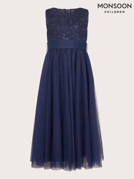 Monsoon Blue Cindy Rosette Dress (B80392) | € 45 - € 53