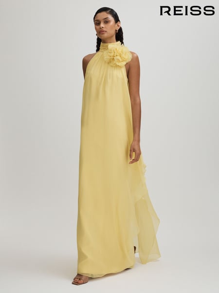 Halston Removable Ruffle Chiffon Maxi Dress (B80503) | € 1.418