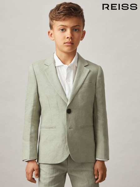 Reiss Apple Kin 3-9 yrs Linen Single Breasted Blazer (B80819) | € 153