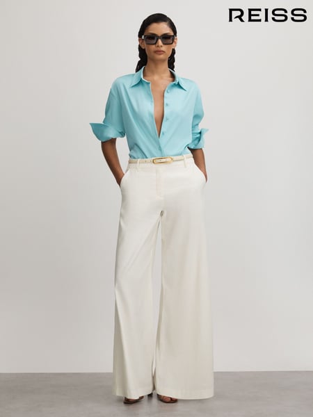 Anna Quan Wide Leg Linen Blend Trousers (B80891) | € 873