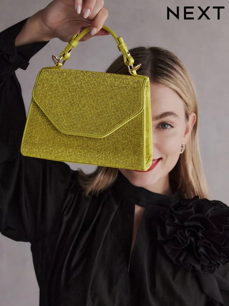 Yellow Tabitha Simmons Stella Sparkle Handheld Bag (B83043) | € 55