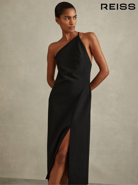 Reiss Black Suri One-Shoulder Bodycon Dress (B84050) | € 356