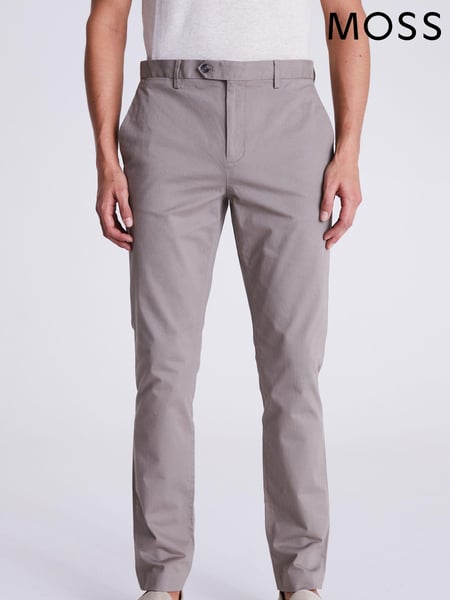 MOSS TAUPE Tailored Chino Trousers (B84842) | € 94