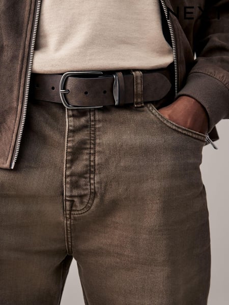 Brown Distressed Faux Leather Belt (B85179) | € 18