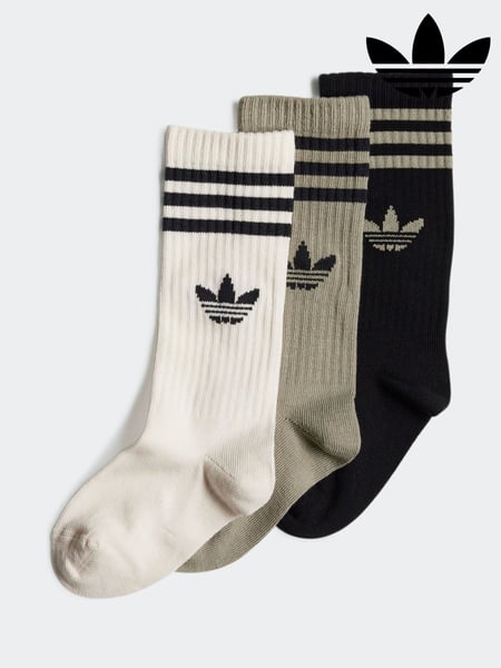 adidas Originals Green/Black Crew Socks 3 Pack (B86242) | € 11