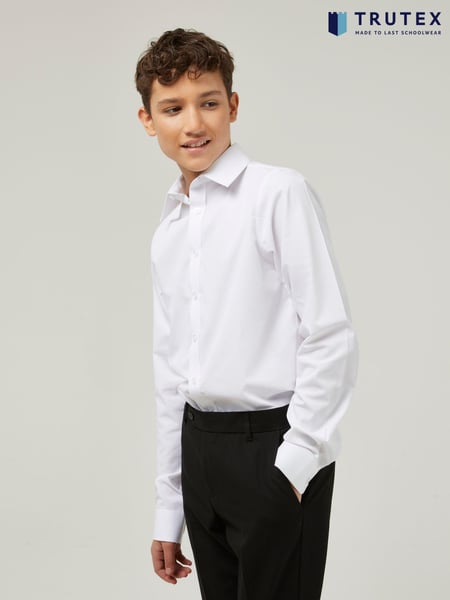 Trutex White Slim Fit Long Sleeve 3 Pack School Shirts (B87177) | € 37 - € 50