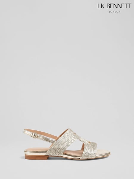 LK Bennett Brown/Silver Serena Yarn Sandals (B87360) | € 357