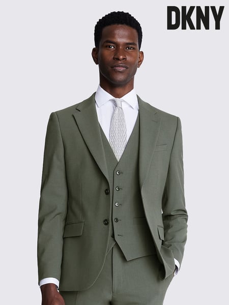 DKNY Sage Green Slim Fit Suit - Jacket (B87647) | € 342