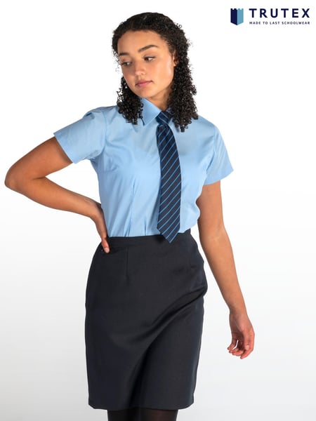 Trutex Blue Slim Fit Short Sleeve 2 Pack School Shirts (B88194) | € 34 - € 37