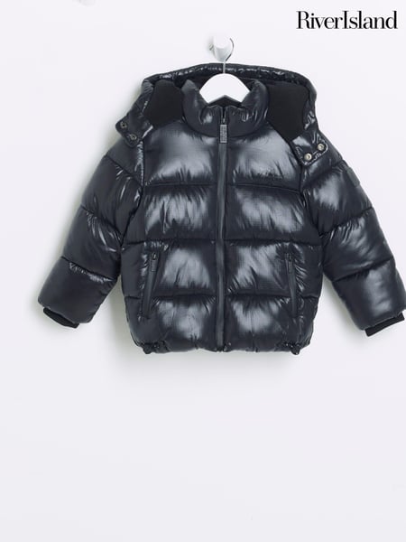 Schwarz - River Island Boys Heavyweight Puffer Coat (B89134) | 50 €