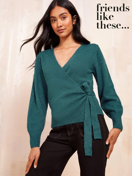 Friends Like These Green Cosy Knitted Tie Wrap Cardigan (B91771) | € 31