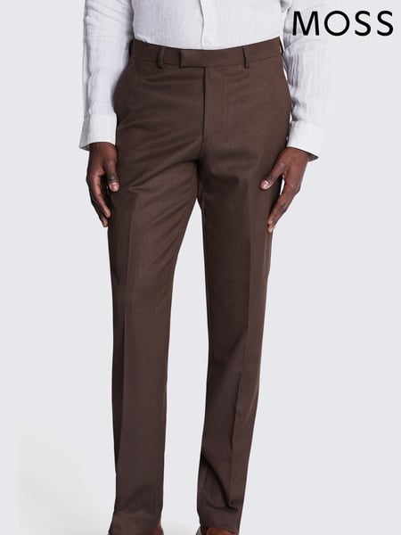MOSS Copper Brown Tailored Fit Copper Flannel Trousers (B93917) | € 62