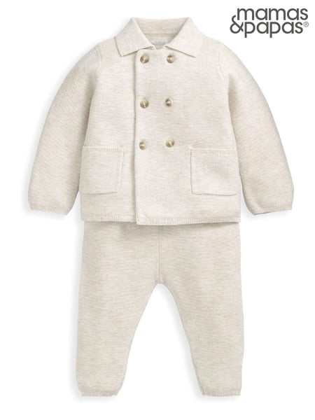Mamas & Papas 2 Piece Oatmeal 100% Cotton Knit Set (B94245) | € 50