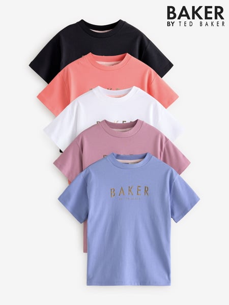 Baker by Ted Baker 100% Cotton T-Shirts 5 Pack (B95146) | € 62 - € 70