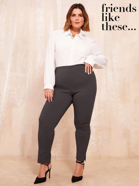 Friends Like These Grey Curve Sculpting Stretch Trousers (B96708) | € 22