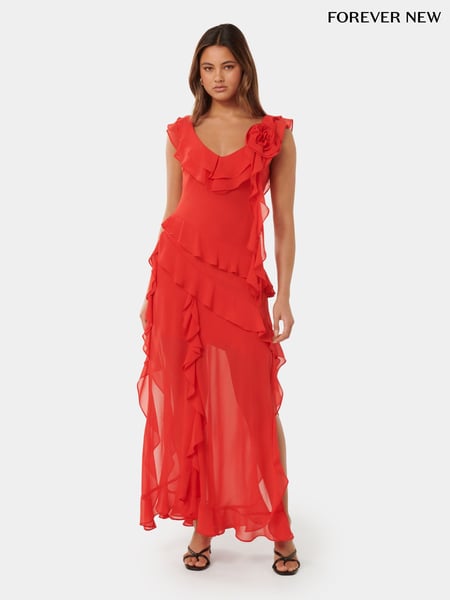 Forever New Red Olivia Ruffle Dress (B96751) | € 34