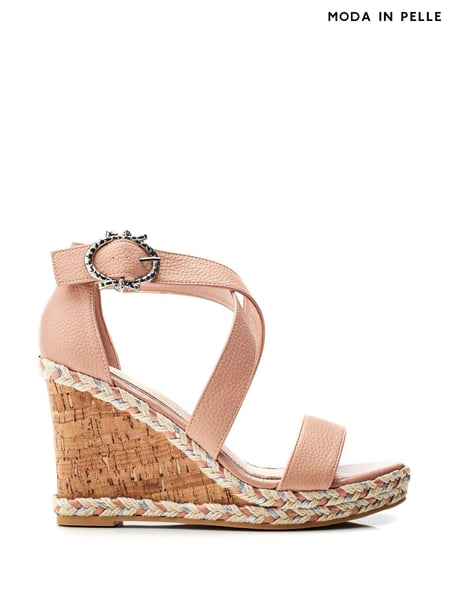 Moda In Pelle Natural Pursuit Cross-Over Strap Wedge Sandals (B97026) | € 139