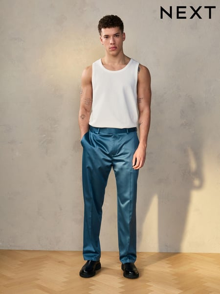 Blue EDIT Satin Trousers (B97071) | € 30
