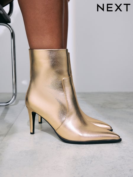 Gold Forever Comfort® Skinny Heeled Ankle Boots (B97806) | € 30