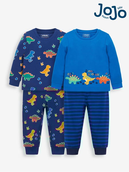 JoJo Maman Bébé Navy Blue 2-Pack Cotton Pyjamas (C15709) | € 46