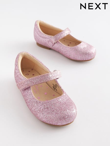 Pink Glitter Wide Fit (G) Mary Jane Shoes (C20130) | € 4 - € 5