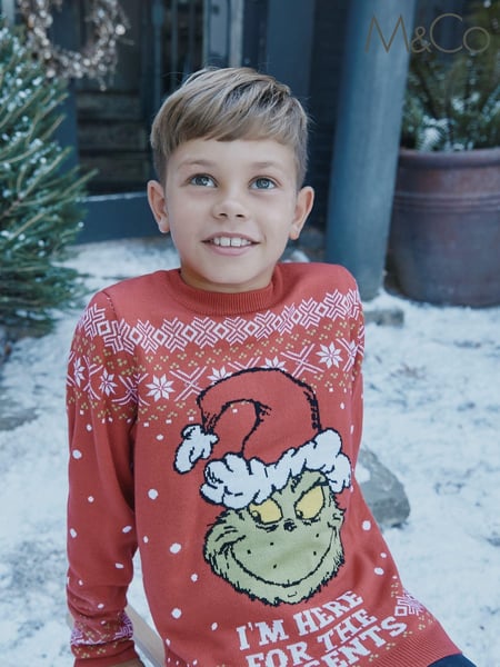 M&Co Red Grinch Christmas Jumper (C22407) | € 10 - € 11