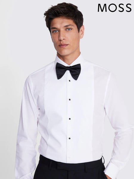 MOSS White Slim Marcella 100% Cotton Dress Shirt (C23225) | € 94