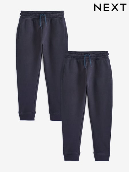 Navy Blue Slim Fit Joggers 2 Pack (3-16yrs) (C23726) | € 20 - € 34