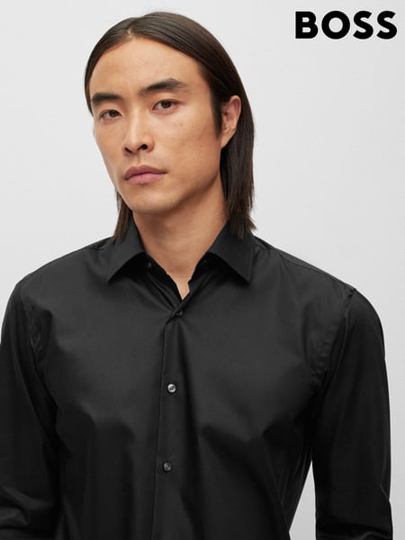 BOSS Black Regular Fit Poplin Easy Iron Long Sleeve 100% Cotton Shirt (C24583) | € 77
