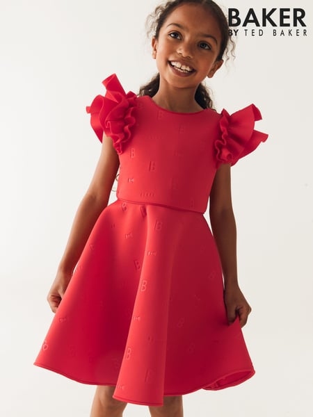 Baker by Ted Baker Frilled Embossed Scuba Dress (C27588) | € 59 - € 69