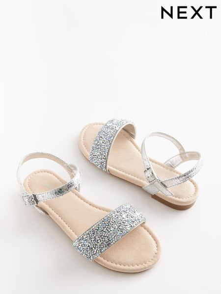 Silver Crystal Occasion Jewel Sandals (C31333) | € 16 - € 22