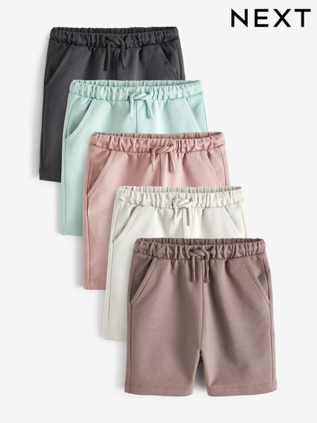Mineral Blue/Charcoal/Light Grey Jersey Shorts 5 Pack (3mths-7yrs) (C31963) | € 26 - € 40