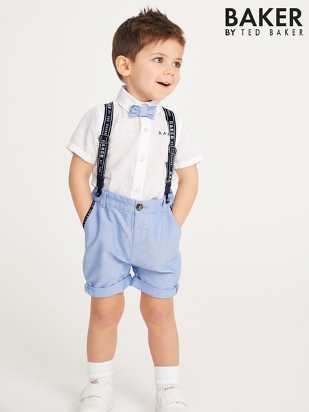 Baker by Ted Baker 3 Piece Shirt, Shorts and Braces Set (C32738) | € 70 - € 78