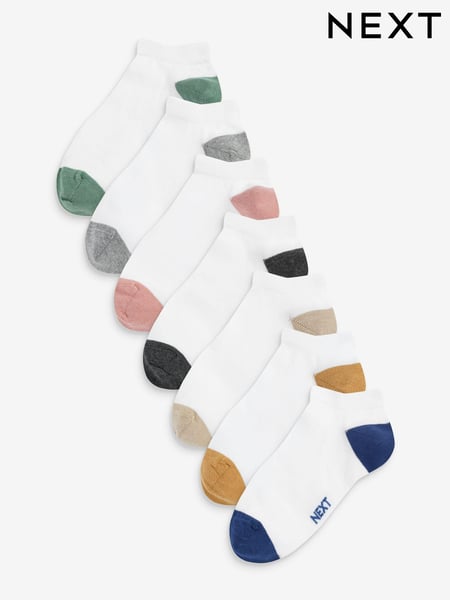 White/Bright Heel and Toe Rich Trainers Socks 7 Pack (C37445) | € 10 - € 13