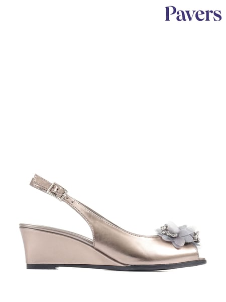 Pavers Slingback Peep-Toe Wedge Heels (C38582) | € 67