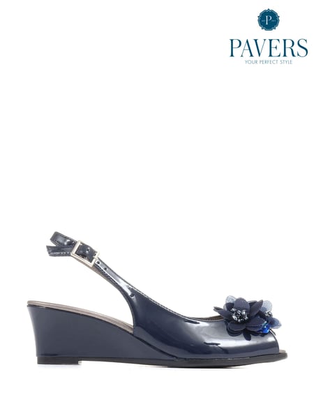 Pavers Slingback Peep-Toe Wedge Heels (C47895) | € 67