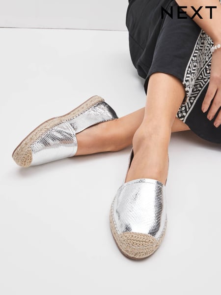 Silver Forever Comfort® Flat Espadrille Shoes (C49760) | € 10