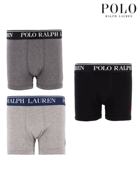 Polo Ralph Lauren Grey Boys Cotton Stretch Logo Boxers 5 Pack (C54294) | € 86