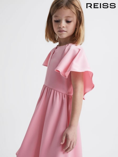 Reiss Pink Maisie Satin Midi Dress (C71541) | € 131