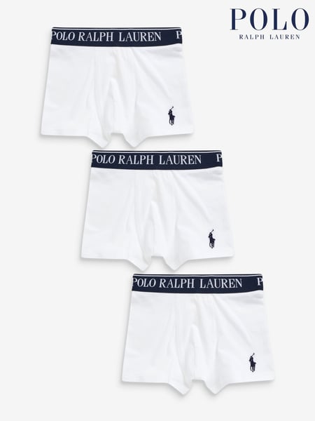 Polo Ralph Lauren White Boys Waistband White Boxers 3 Pack (C72510) | € 47