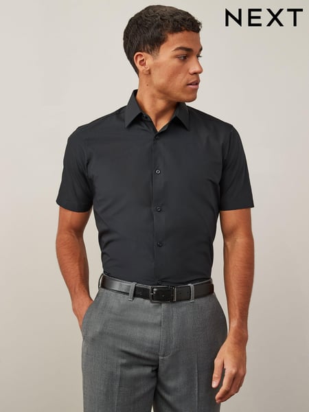 Black Regular Fit Easy Care Smart Shirt (C73559) | € 30