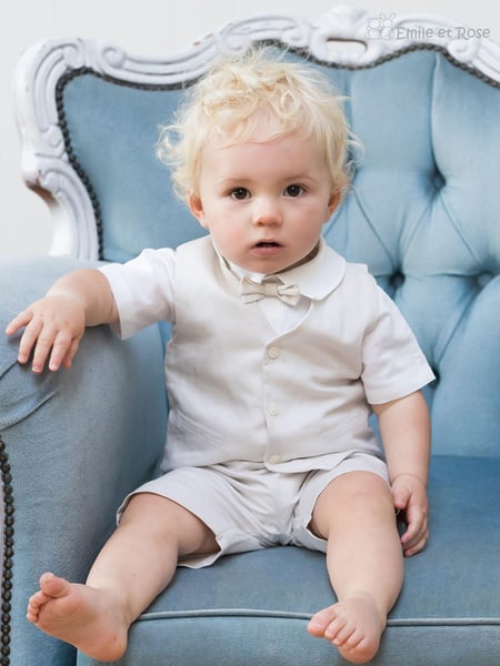 Emile et Rose Natural Three-Piece Linen Shorts And Hat Set (C74059) | € 115