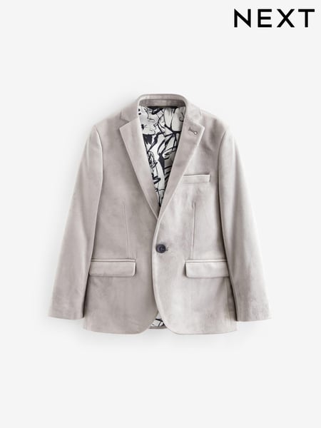 Light Grey Velvet Jacket (3-16yrs) (C79047) | € 62 - € 79