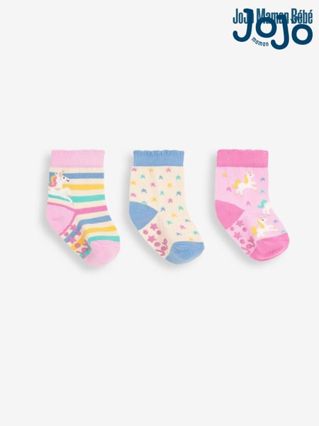 JoJo Maman Bébé Multi Unicorn Socks 3 Pack (C79353) | € 15