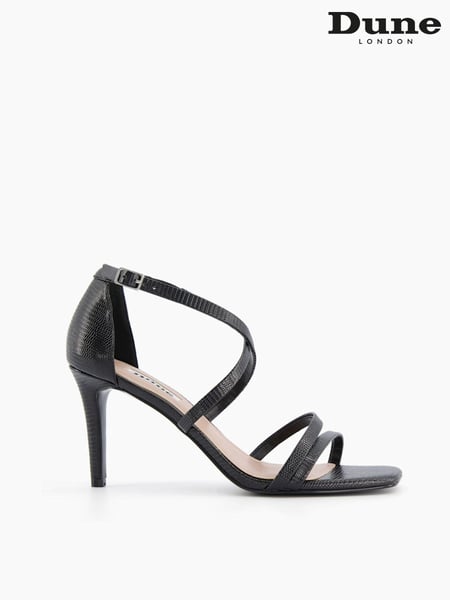 Dune London Black Musical Square Toe High Heel Sandals (C84699) | € 26