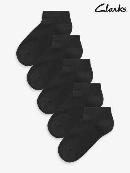 Clarks Black Cushion Sole Trainer Socks 5 Pack (C85683) | € 16 - € 18