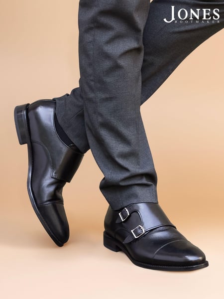 Jones Bootmaker Nathaniel Leather Double Monk Shoes (C88970) | € 172